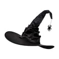 thumbnail image 1 of Sombrero de puntiaguda, accesorio de disfraz de personaje, mago, , mujer, hombre, sombrero para Colgante de Zulema Sombrero negro, 1 of 7