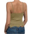 thumbnail image 6 of MYAOYINo Boundaries Womens Lace Trim Cami Ribbed Spaghetti Strap V-Neck Tank Top, 6 of 6