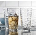 thumbnail image 6 of Glaver’s Wavy Ribbed Highball Glasses 17 Oz Tall Drinking Glasses for Cocktails & Juices, 4 Pack, 6 of 9