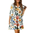 thumbnail image 2 of GERsome Summer Dresses for Women Beach Floral Tshirt Sundress Casual Boho Dress, 2 of 5