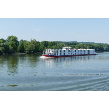 Canvas Print Forest River Danube Hungary Bank River Cruise Stretched Canvas 10 x (Best River Cruise Lines Reviews)