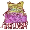 thumbnail image 4 of Hifoo Child Girls Sparkly Fringe Vest Performance Shiny Metallic Dancewear Kids Party Tops Back To School Comfort Blouses, 4 of 4