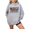 thumbnail image 5 of Touchdown Season Football Hoodie for Women and Teens Glitter Game Day, Gray Hoodie, XL, 5 of 8
