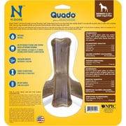 N-Bone Quado Interactive Dog Bones for Dental Health, Long Lasting dog chew bones for Large dog, Breath Freshening Treats, Barbecue Flavor, 7oz