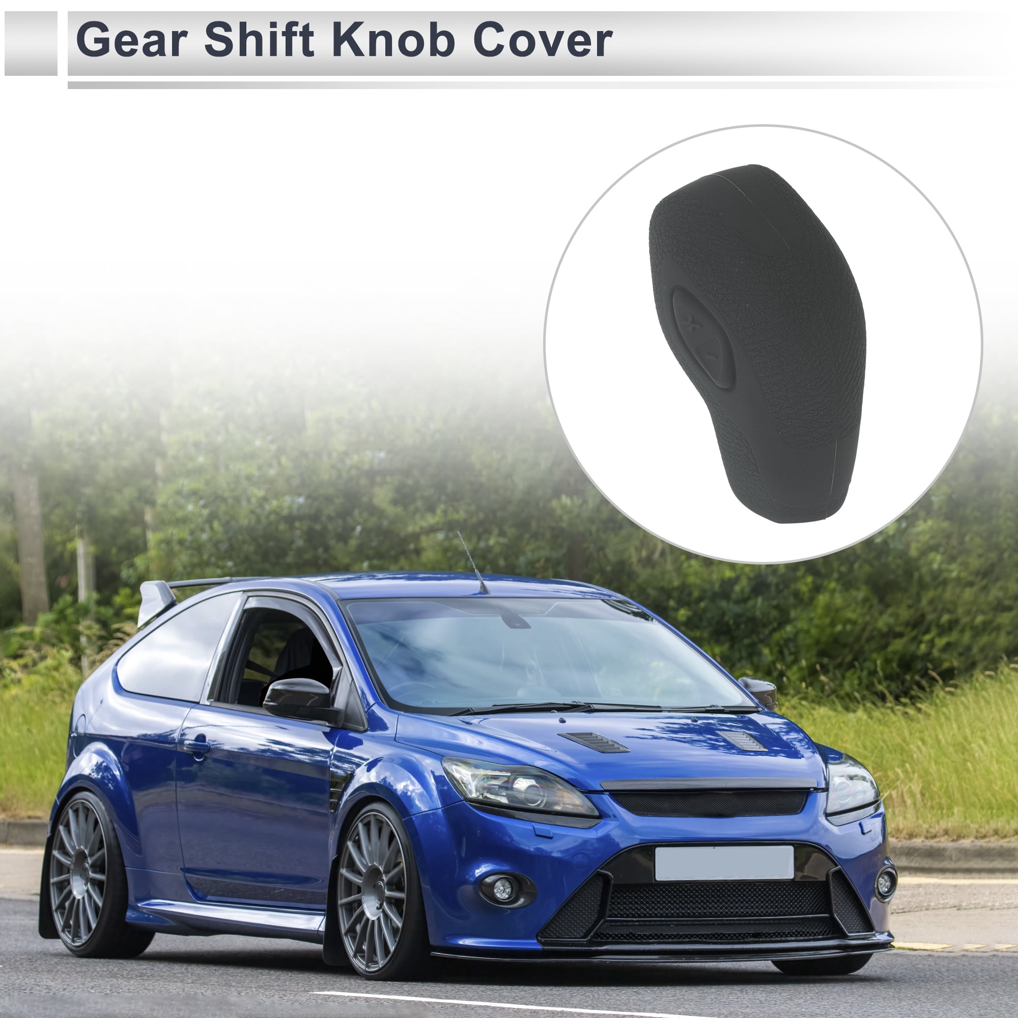 Unique Bargains Gear Shift Knob Cover Silicone Protector for Ford Focus 2012-2018 Grey
