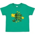 thumbnail image 3 of Inktastic St. Patrick's Day Plaid Green and Yellow Shamrocks Boys or Girls Baby T-Shirt, 3 of 5