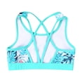 thumbnail image 4 of Alvivi Kids Girls Sleeveless Rash Guard Bikini Top Blouse Vest Tee Criss Cross Sports Bra Swimwear Leaf 12, 4 of 7