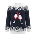 thumbnail image 3 of Kcavykas Hauts Grande Taille pour Femmes, Chandail en Molleton Décontracté à Manches Longues et Col Rond pour Femmes, Blouse, 3 of 3