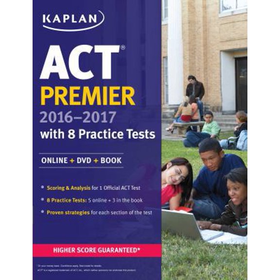 Pre-Owned ACT Premier 2016-2017 with 8 Practice Tests: Online + DVD + Book (Kaplan Test Prep) (Paperback) 1506203175 9781506203171