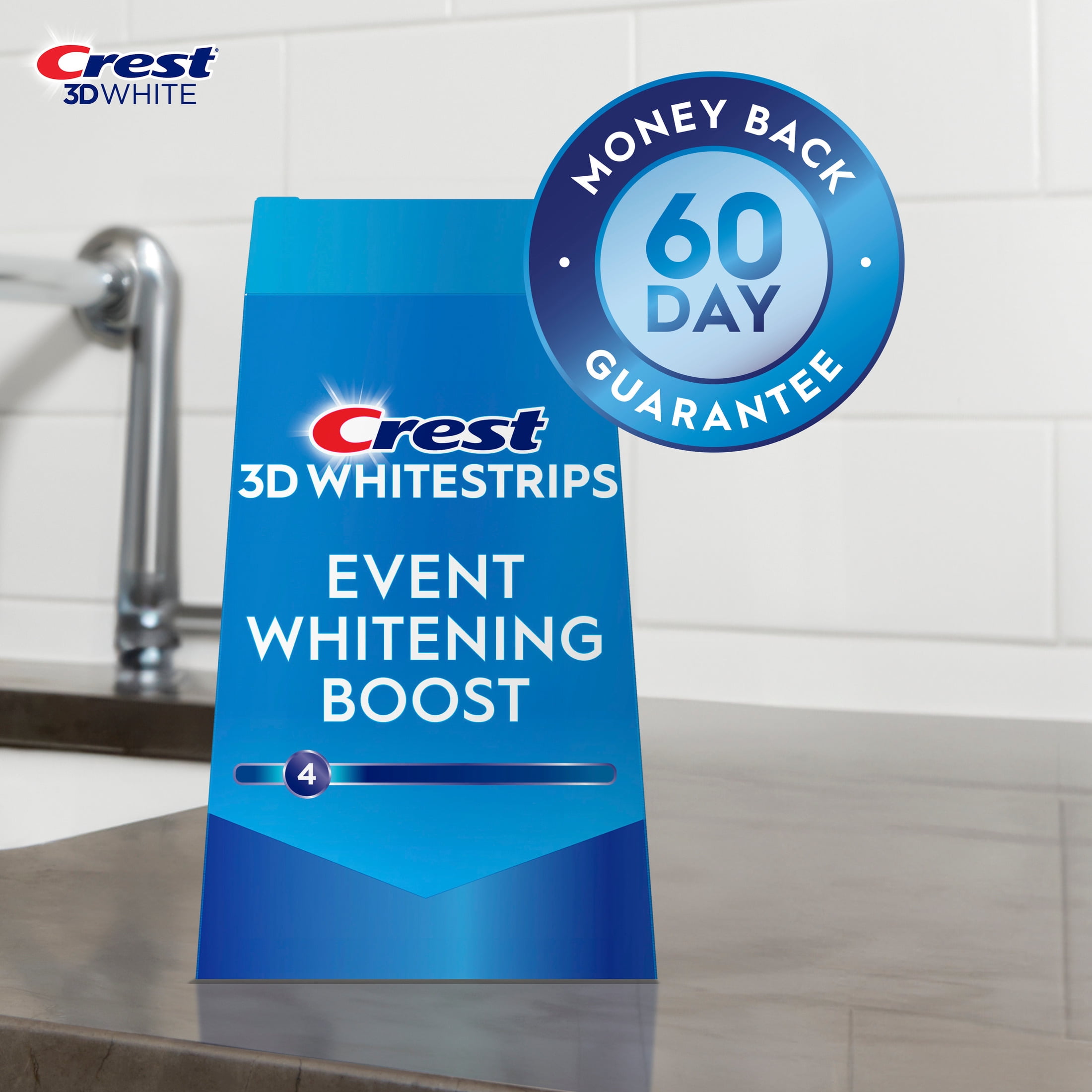 Crest Teeth Whitening Kit, 3DWhitestrips Event Teeth Whitening Kit, 7 Count