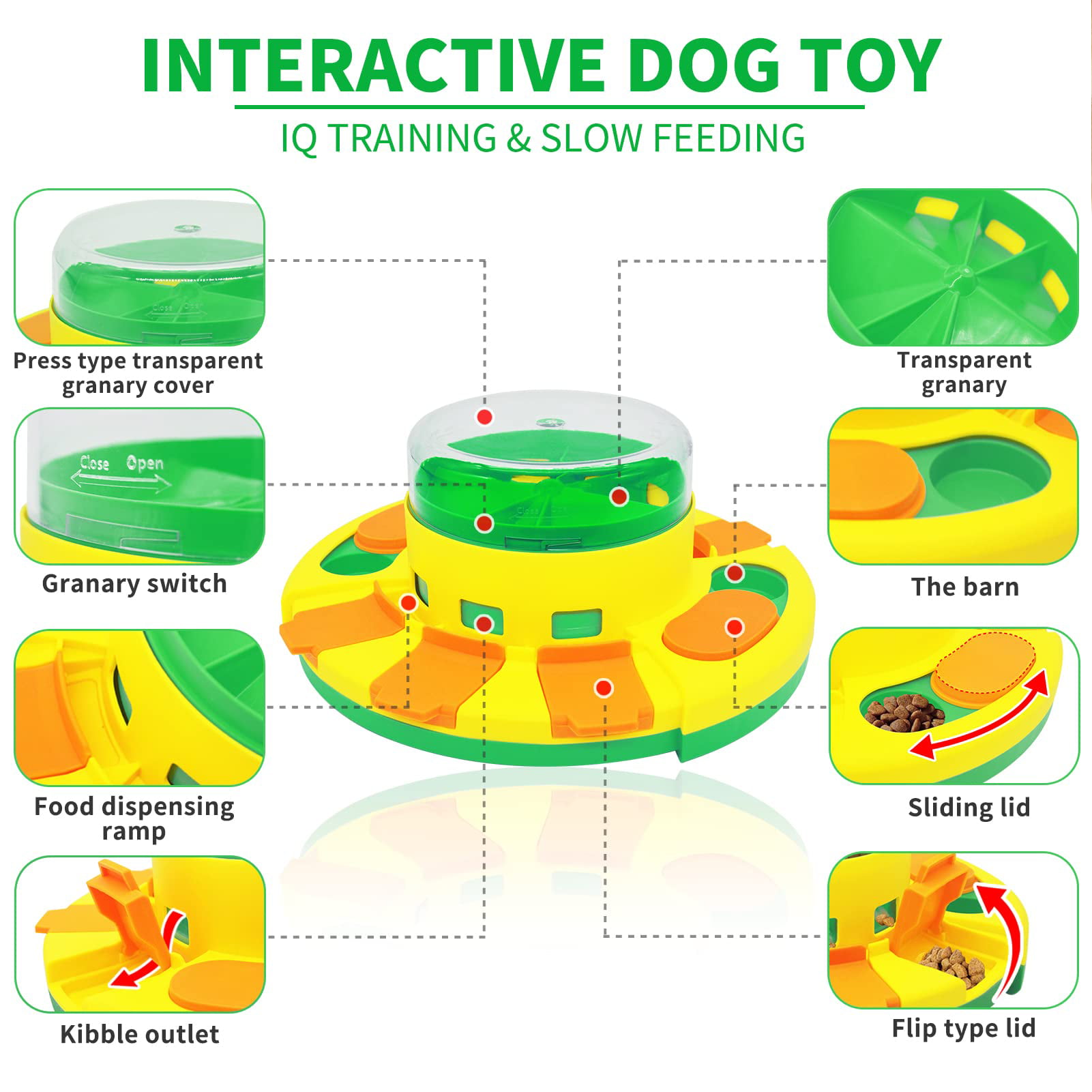 Hihope Dog Puzzle Toys 2 Pack, Interactive Dog Toys for Large Dogs & Small  Dogs, Puppy Chew Toys for Teething,IQ Training, Dog Enrichment Toys for