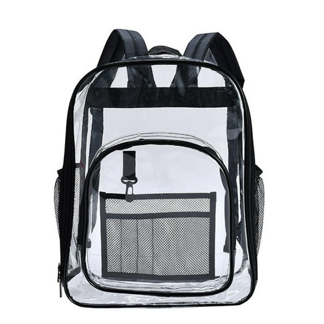 Muyoka Mochila transparente de 17 pulgadas, resistente al agua, mochila transparente resistente, mochila transparente de gran capacidad, mochila escolar con correas ajustables para la escuela, el trab Muyoka Hogar