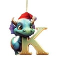 thumbnail image 2 of KCEHTA Letter Ornaments for Christmas Tree, Dinosaur Letter Christmas Ornaments, Christmas Initial Ornaments, 26 Letters Christmas Tree Decoration Pendant, Acrylic Christmas Tree Ornaments, 2 of 4