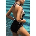 thumbnail image 3 of Women's Halter One Piece Swimsuit Keeping You Accompained Swimwear, 3 of 6