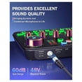 thumbnail image 2 of Gaming Audio Mixer, Streaming Audio Mixer, Audio Interface Sound Card for Live Streaming, Podcast Recording, PC, Guitar, 2 of 5