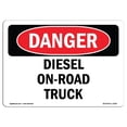 thumbnail image 1 of SignMission OS-DS-A-1218-L-2063 12 x 18 Po Panneau de Danger OSHA - Camion Routier Diesel, 1 of 1