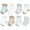 Touched by Nature Baby Unisex Organic Cotton Socks, Neutral Mint, 0-6 Months