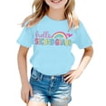 thumbnail image 2 of Boys & Girls Crew Neck Short Sleeve T-Shirts,Comfortable Breathable Casual Tops for Daily Back-to-School Outfits, 2 of 4