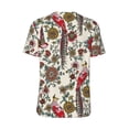 thumbnail image 2 of Daiia Dark Enchanted Flowers And Birds Mens Baseball Jersey Button Down Shirts Short Sleeve Sports Uniforms-XX-Large, 2 of 9