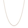 thumbnail image 3 of Bling Jewelry Womens Thin Rolo Chain Necklace Rose Gold Plated Sterling Silver Made Italy 16-24 Inch, 3 of 5