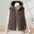 thumbnail image 2 of VBVC Women's Hooded Puffer Vest with Pockets , Waterproof Zip Up Sleeveless Jacket For Women, M-2XL, 2 of 10