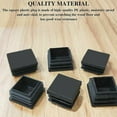 thumbnail image 4 of Pack of 20 square tube caps, 40 x 40 mm, slat caps for square tubes, plastic leg caps, for table, chair and furniture legs (black),, 4 of 5