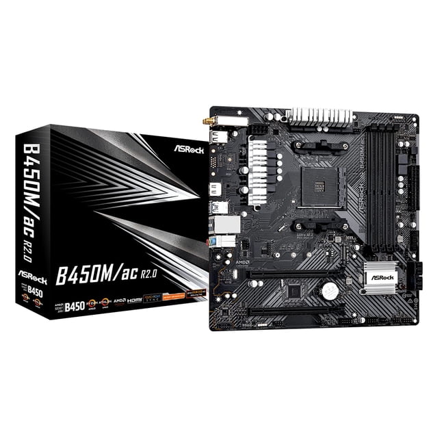 Placa madre ASRock B450M/AC R2.0 AM4 DDR4 3200 HDMI