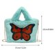 thumbnail image 3 of Bolso Damas Mariposa Felpa Bolso Casual Mensajero Azul, 3 of 8