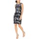 thumbnail image 1 of Calvin Klein Vestido de vaina floral para mujer, negro, 6 Calvin Klein  Vaina, 1 of 1