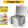 thumbnail image 2 of Drop in Ice Chest, Outdoor Kitchen Ice Bar, Stainless Steel Ice Cooler, Commercial Ice Bin with Hinged Cover, Ice Bucket, Drain-Pipe and Drain Plug Included, for Cold Wine Beer, 2 of 15