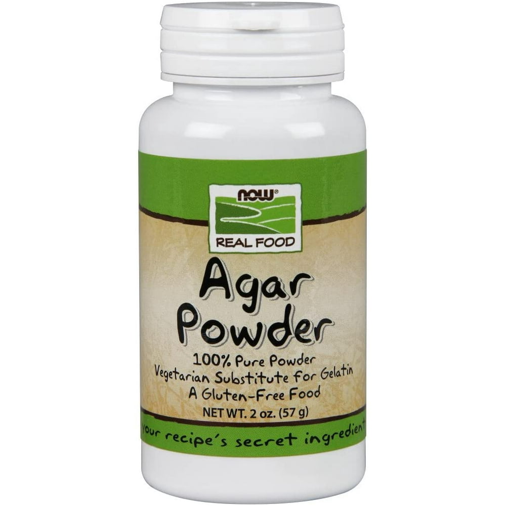 NOW Foods, Agar Pure Powder, Vegetarian Substitute for Gelatin, Glutenfree, Kosher, 2 Ounce