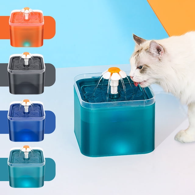 Xihbxyly Bebedero Inteligente para Mascotas, con Iluminación Led, Circulación Activa de Agua, Funcionamiento Silencioso, Carga Usb, Capacidad de 2 L, Múltiples Sistemas de Purificación, Estación de H