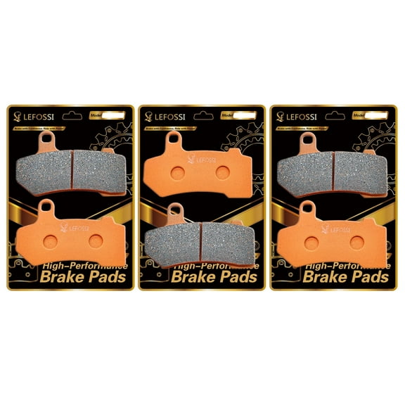 LE LEFOSSI Front Rear Brake Pads Compatible with Harley Davidson 08-22 FLHR Road King FLHX Street Glide 08-20 FLHTCU Ultra Classic Electra Glide 15-22 Road Glide FLHXS Street Glide Special FA409FR