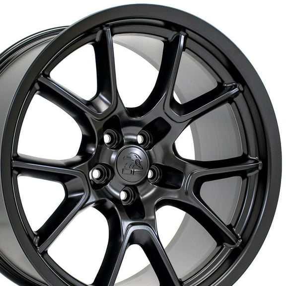 OE Wheels DG21 20 Inch Rim Fits Challenger 50th Anniversary Style 5x115 20x10 Satin Black - Hollander 10369 (1)