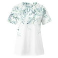 thumbnail image 5 of GaThRRgYP Summer Tops for Women,Womens Tops Summer and Spring,Women Printing Round-Neck Lace Hollow Out Short Sleeve Pullover Slimming Blouse T-Shirt Tops, 5 of 5