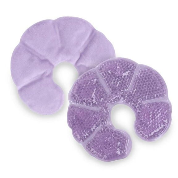 Breast Ice Pack 2 Pack Gel Ice Pack for Breast Surgery, Reusable Nursing Ice Pack Hot or Cold Therapy Breast Pad for Breastfeeding, Engorgement Relief (Purple)