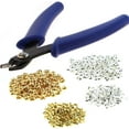 thumbnail image 3 of The Beadsmith Crimping Set, Crimp Forming Pliers 5-1/8', 2x2mm Crimp Tubes and 3mm Crimp Bead Covers in Silver and Gold, Create Smooth, Rounded Crimps Every Time, No Sharp Edges, 3 of 9
