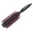 thumbnail image 1 of Unique Bargains Black Plastic Tapering Handle Round Brush Bristles Curly Hair Comb Hairbrush for Hairdresser, 1 of 6