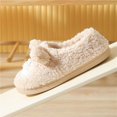 thumbnail image 3 of Zapatillas de invierno de algodón para mujer con terciopelo para uso doméstico, suela gruesa, impermeables, posparto y confinamiento, 24,5cm, 3 of 5