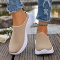 thumbnail image 3 of Dakaela Mules for Women Mesh Breathable Air Cushion Slip on Clogs Closed Round Toe Orthopedic Backless Walking Sneakers (6,Beige), 3 of 8