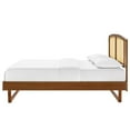 thumbnail image 6 of Platform Bed Frame, Full Size, Wood, Brown Walnut, Modern Contemporary Urban Design, Bedroom Master Guest Suite, 6 of 9