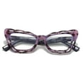 thumbnail image 5 of Purple Tortoise Oversize Butterfly Anti-blue Light Reading Glasses 3.00 for Women Spring Hinge Readers +3.00, 5 of 6