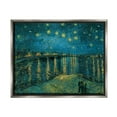 thumbnail image 5 of Stupell Industries Classic Starry Night Over the Rhone Van Gogh Painting Luster Gray Framed Floating Canvas Wall Art, 16x20, by Vincent Van Gogh, 5 of 5