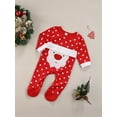 thumbnail image 3 of Qmyliery Christmas Baby Girls Boys Romper, Round Collar Footed Jumpsuit Gift, 3 of 8