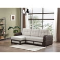 thumbnail image 5 of Ottomanson 96" Convertible Sectional Sofa with Storage, Chenille L-Shaped Couch for Living Room, Cream, 5 of 7