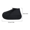 thumbnail image 2 of Jumpingount Cubiertas de zapatos de silicona impermeables negras duraderas y resistentes al desgaste para días lluviosos Cubiertas de zapatos bajo Accesorios de calzado, 2 of 6