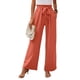 thumbnail image 3 of Pantalones de Salón de Pierna para Mujer, Color Rojo Coral, Talla XL, 3 of 8