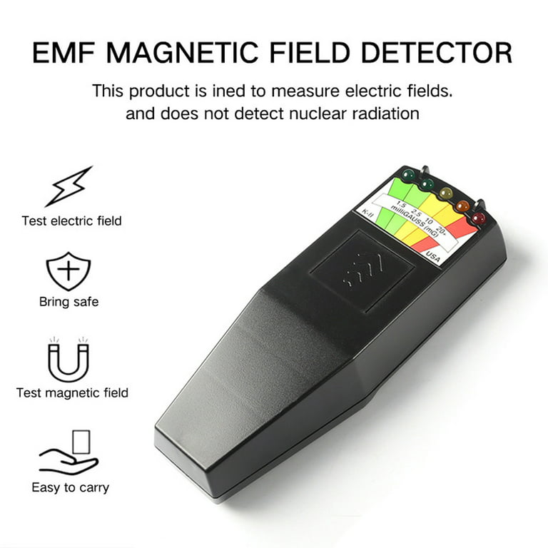 K2 Electromagnetic Field EMF Gauss Meter Radiation Detector Portable EMF  Magnetic-Field Monitor 5 LED Gauss Meter 