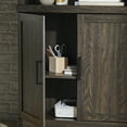 Better Homes & Gardens Glendale 5 Shelf Bookcase with Doors, Dark Oak