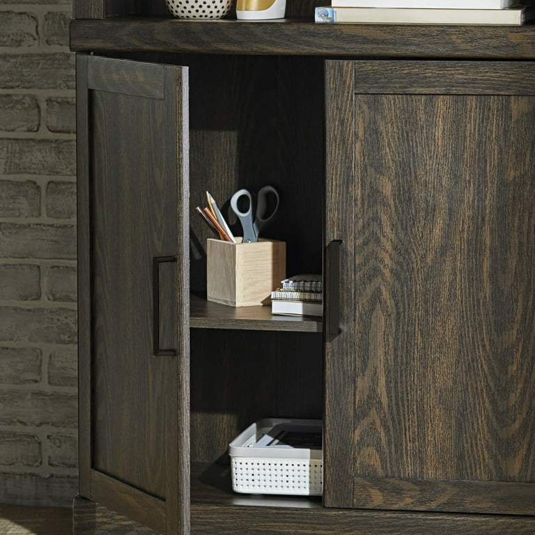 Better Homes & Gardens Glendale 5 Shelf Bookcase with Doors, Dark